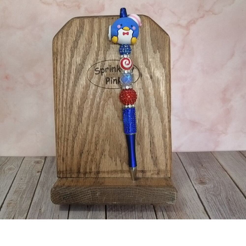 #TUX-878 Handmade Beaded Pen Tuxedo Sam